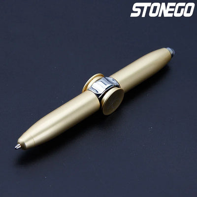 STONEGO Relieve Stress Spinner Pen Gyroscope Decompression Light Ball Pen Shape Finger Gyro Writing Pen