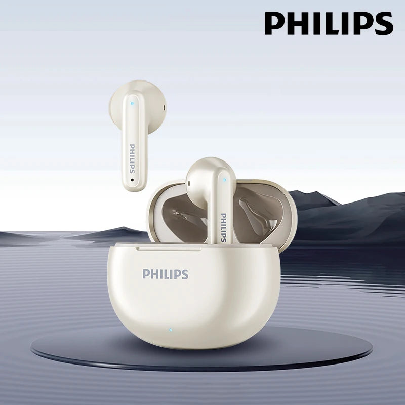 سماعات أذن TAT1199 اللاسلكية الأصلية من Philips بتقنية البلوتوث V5.4 مع خاصية إلغاء الضوضاء وسماعات الألعاب المقاومة للماء