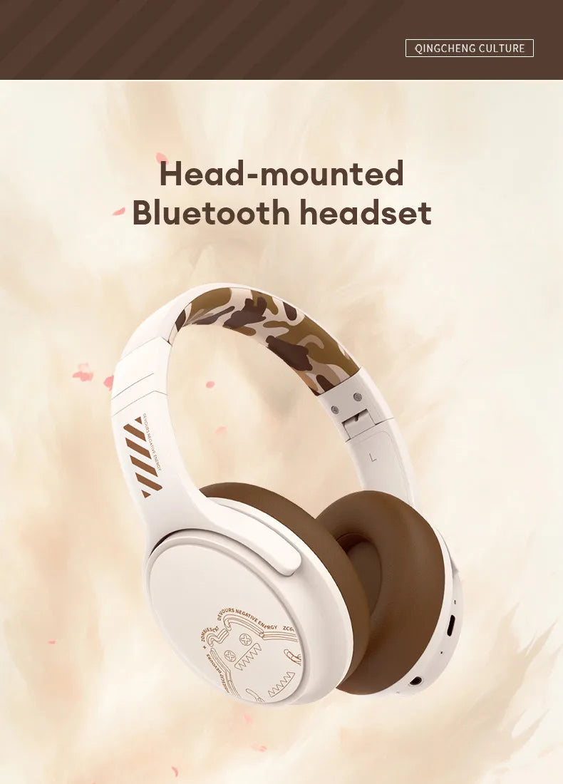 Choice ZOMBIESCAT QCWS-S5 Wireless Bluetooth Headset Ultra Long Life Headphones Bass-Heavy Gaming Noise Canceling Earphones