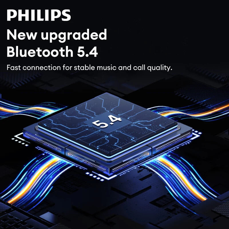 Original Philips TAT3739 Earphones True Wireless Bluetooth 5.4 Headset IPX5 Waterproof Headphones HIFI Stereo HD Call Earphones