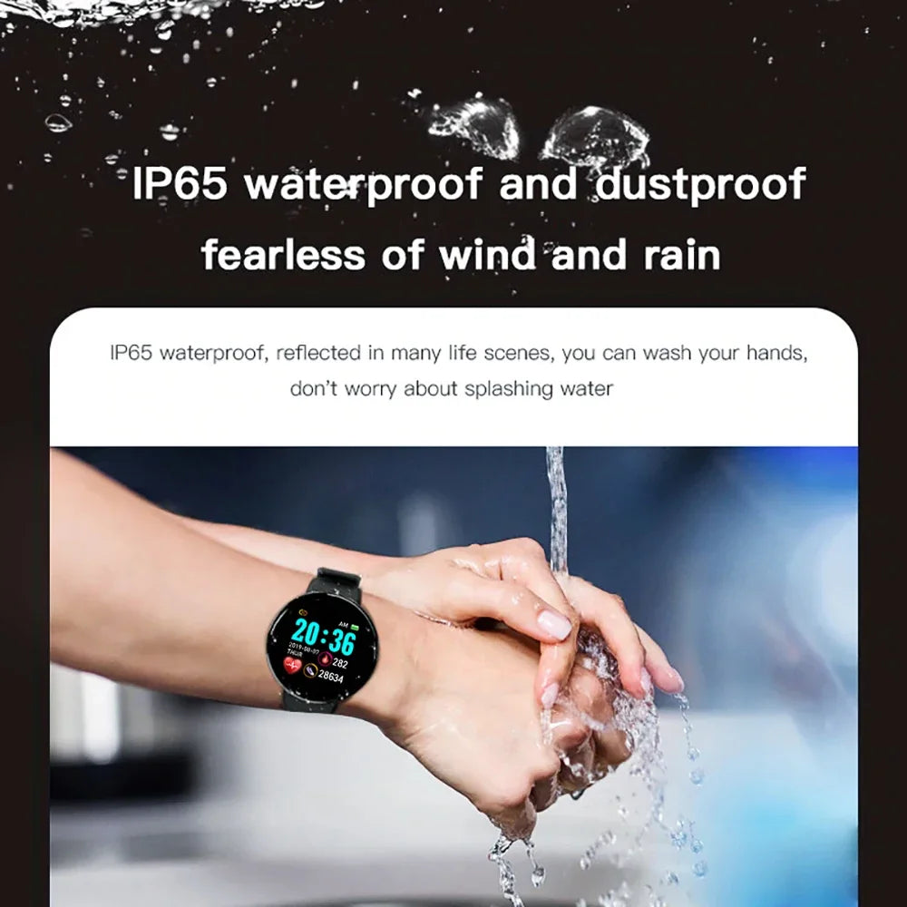 D18 Smart Watch Men Blood Pressure Waterproof Smartwatch Women Heart Rate Monitor Fitness Tracker Watchs Sport For Android IOS