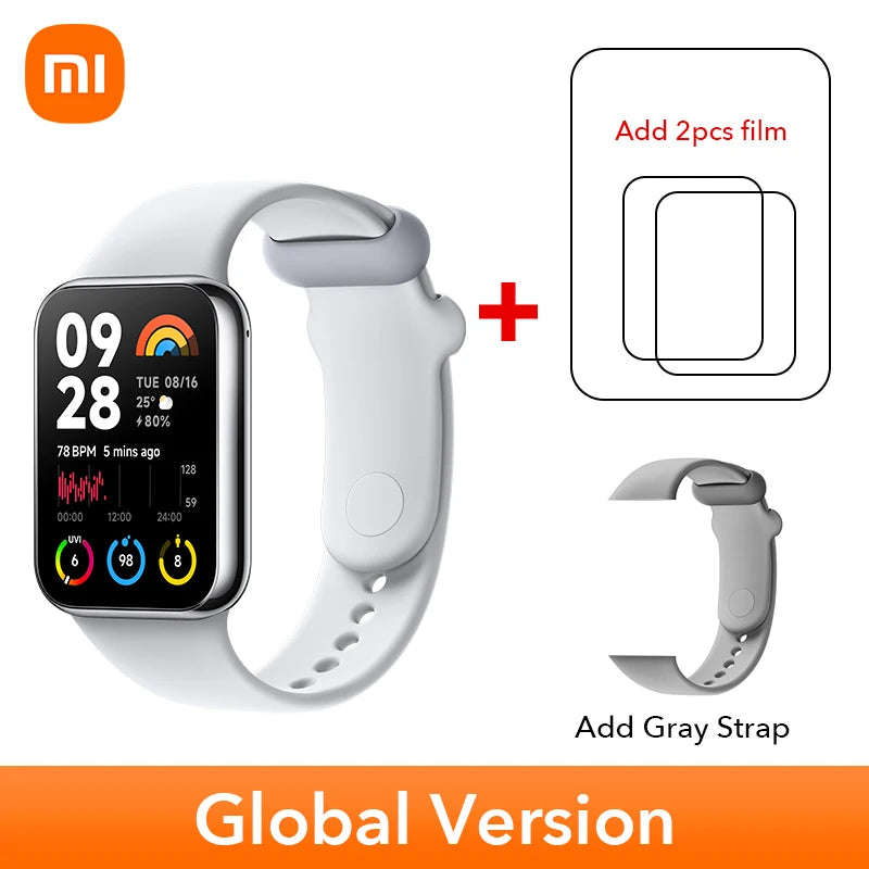 الإصدار العالمي الجديد من سوار Xiaomi Smart Band 8 Pro بشاشة AMOLED مقاس 1.74 بوصة وعمر بطارية يصل إلى 14 يومًا 5ATM مقاوم للماء