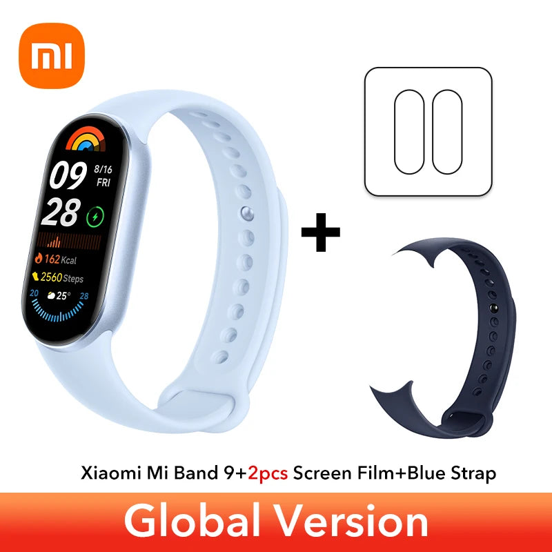 الإصدار العالمي من سوار Xiaomi Smart Band 9 مع أكثر من 150 وضعًا رياضيًا وشاشة AMOLED مقاس 1.62 بوصة وإطار معدني ملون ومراقبة الأكسجين في الدم طوال اليوم