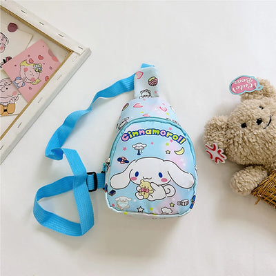 Sanrio Cartoon Shoulder Bags Melody Children's Chest hello kitty Bags Casual Messenger Pouch Fashion Versatile Travel Bags Gifts