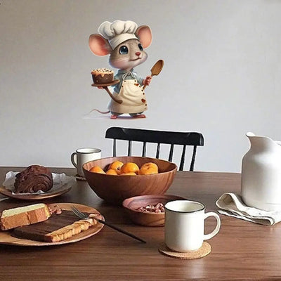 Creative Cartoon Cute Mouse Self-adhesive Wall Stickers Bedroom Living Room Corner Stairs Home Decorative Wall Sticker Wallpaper