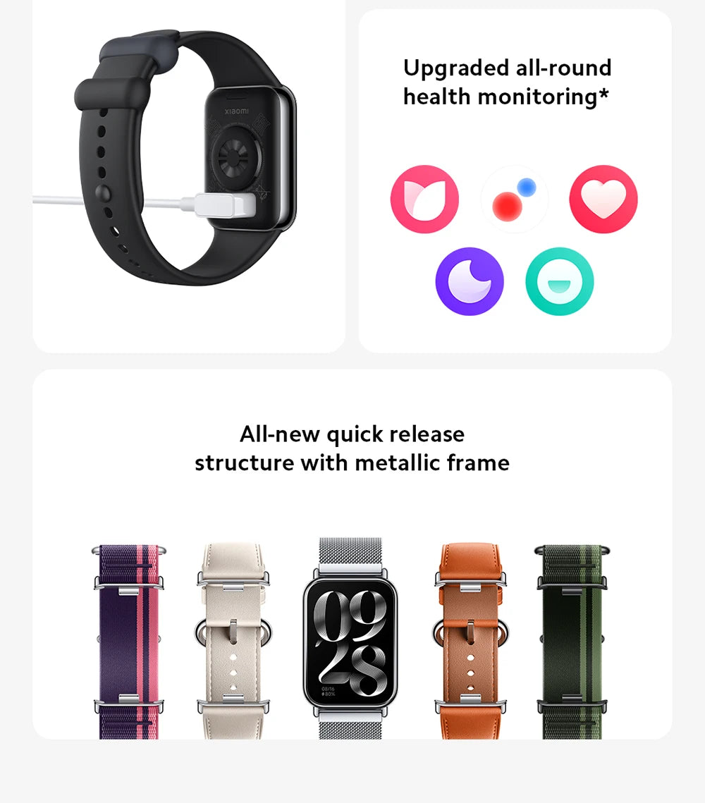 الإصدار العالمي الجديد من سوار Xiaomi Smart Band 8 Pro بشاشة AMOLED مقاس 1.74 بوصة وعمر بطارية يصل إلى 14 يومًا 5ATM مقاوم للماء