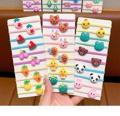 20-40 Pieces/Set Rubber Band for Children Cartoon Hair Band New Sweet Hair Rope Hair Accessories