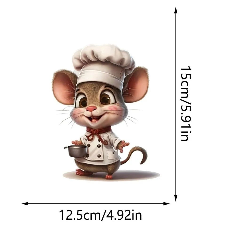 Creative Cartoon Cute Mouse Self-adhesive Wall Stickers Bedroom Living Room Corner Stairs Home Decorative Wall Sticker Wallpaper