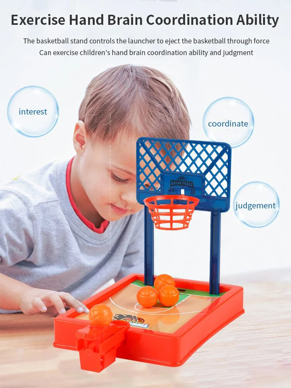 Mini basketball machine desktop portable travel or office game set, suitable for indoor or outdoor use. Fun toys Christmas gifts