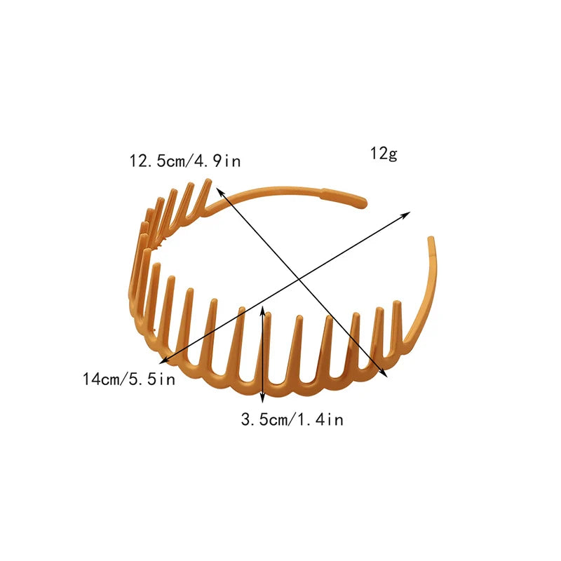 3/9PCS Fashion Non-slip Hair Bands for Women Men Simple Headband Face Wash Hair Band Wave Shape Hairband Hair Accessories