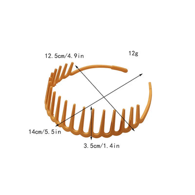 3/9PCS Fashion Non-slip Hair Bands for Women Men Simple Headband Face Wash Hair Band Wave Shape Hairband Hair Accessories