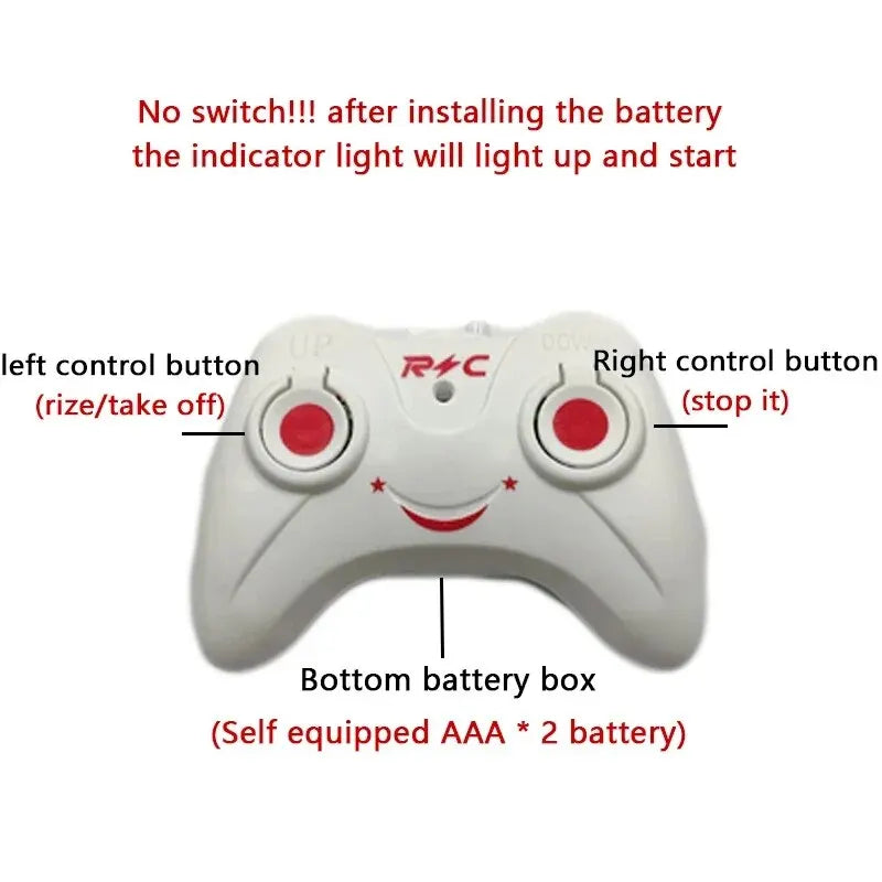 طائرة بدون طيار صغيرة قابلة لإعادة الشحن تعمل بالريموت كنترول آمنة ومقاومة للسقوط وطائرات هليكوبتر تعمل بالريموت كنترول وألعاب أطفال بدون طيار