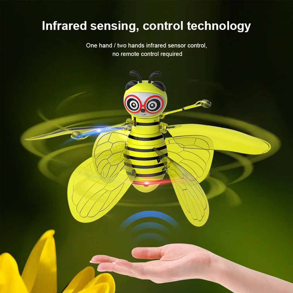 Little Bee Flying Vehicle Aircraft Gesture Sensing  Vehicle Flying Helicopter Lights Children's Toys Birthday Gift Christmas