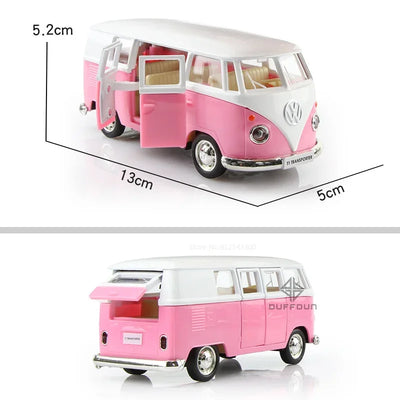 1/36 Diecasts Volkswagen Miniature Cars VW T1 Bus Toys Alloy Diecasts Scale Metal Collection Cars Models Vehicles Kids Toy Cars