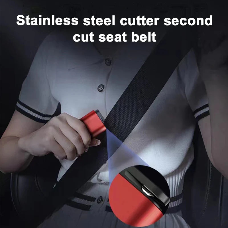 SEAMETAL Alloy Car Safety Hammer Multifunction Car Glass Window Breaker Seat Belt Cutter Life-Saving for Car Emergency Escape