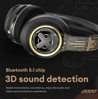 Choice ZOMBIESCAT S1 Wireless Bluetooth Headset 40mm Large Dynamic Coil Heavy Bass Earbuds Active Noise Cancellation HiFi Sound