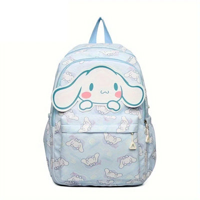 Cinnamoroll Series Backpack Set, Cartoon Anime Schoolbag, Casual Large Capacity Daypack, Student Kids Travel Commute Knapsack