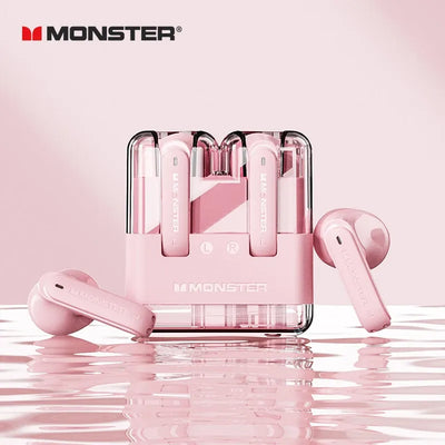 Original Monster XKT12 Gaming Earphones Bluetooth 5.3 TWS Wireless Headset HIFI Sound Earbuds Noise Reduction Headphones 300mAh