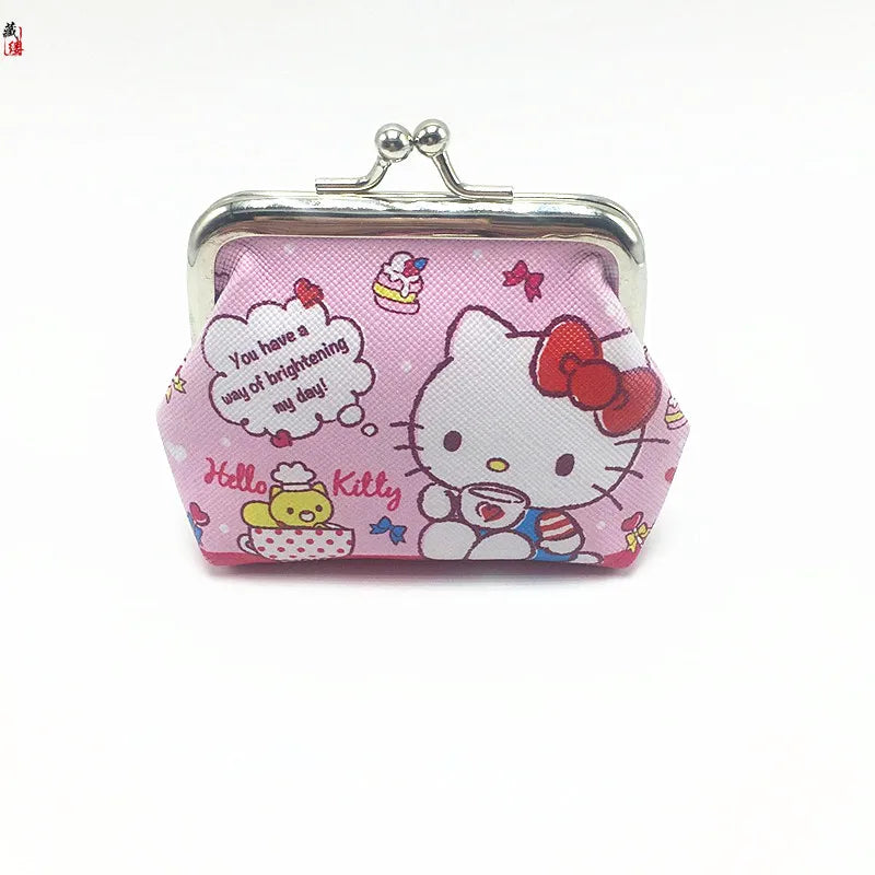 محفظة نقود صغيرة إبداعية من Sanrio للبيع بالجملة على شكل شخصية Hello Kitty Cartoon محفظة بنات My Melody Bags محفظة Kawaii محفظة أطفال