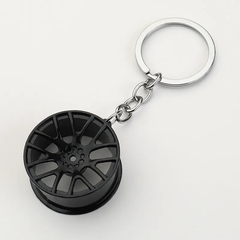 Creative Gear Head Keychain Speed Gearbox Keyring for Car Key Turbo Hub Brake Disc Pendant Shock Absorber Keys New Wholesale