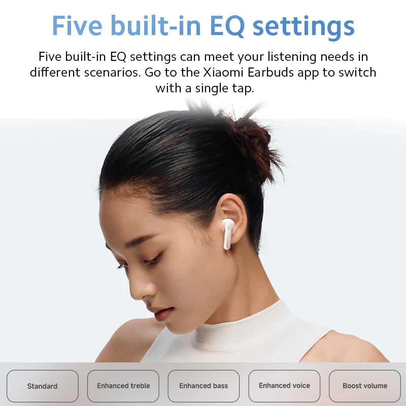 World Premiere Xiaomi Redmi buds 6 active 30 Hours long battery life Clear voice call headset Comfortable to wear earphone