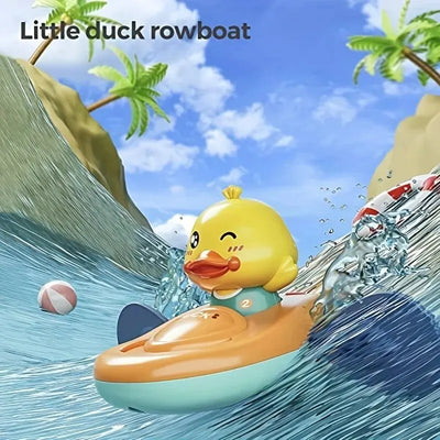 1 Pc Little Yellow Duck Kayak Toy Swimming Pool Bathroom Toy