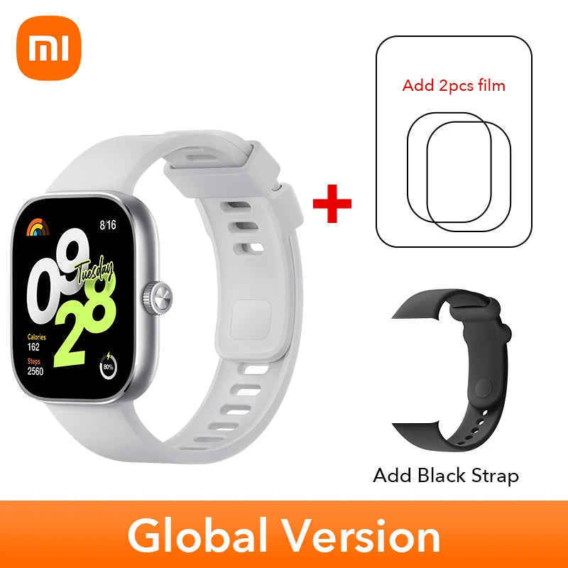 Global Version Xiaomi Redmi Watch 4 Smart Watch 1.97'' AMOLED Blood Oxygen Heart Rate Monitor Support Bluetooth Phone Call GPS