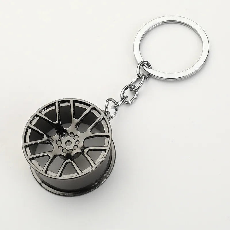 Creative Gear Head Keychain Speed Gearbox Keyring for Car Key Turbo Hub Brake Disc Pendant Shock Absorber Keys New Wholesale