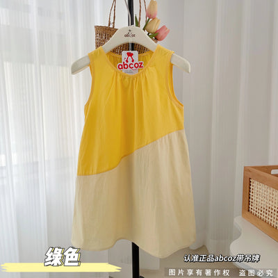 3-9y Summer children's girls dresses children's spliced female princess dresses new flower girl dresses cotton candy dresses