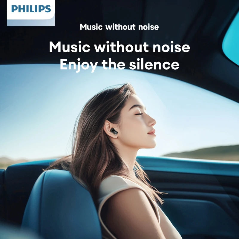 سماعات أذن TAT2569 لاسلكية أصلية من Philips بتقنية البلوتوث V5.4 مع ميكروفون وسماعات أذن مقاومة للماء مع وضع الاستعداد الطويل للغاية