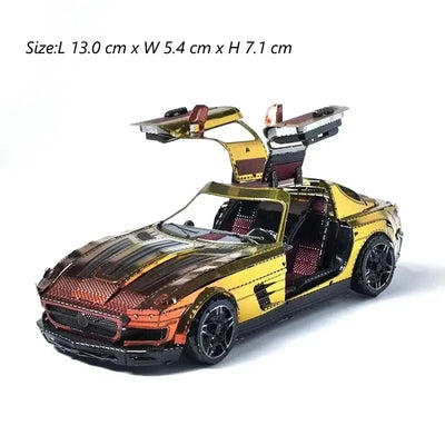 3D Metal Puzzle Super Sport Car DIY Handmade Vehicle Assembly Model Jigsaw Puzzle Toys For Adult Kids