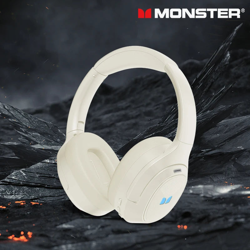 New Monster XKH02 Wireless Bluetooth 5.4 Gaming Headset 35H Long Battery Life Earpiece ANC Noise Cancellation Headphone With Mic