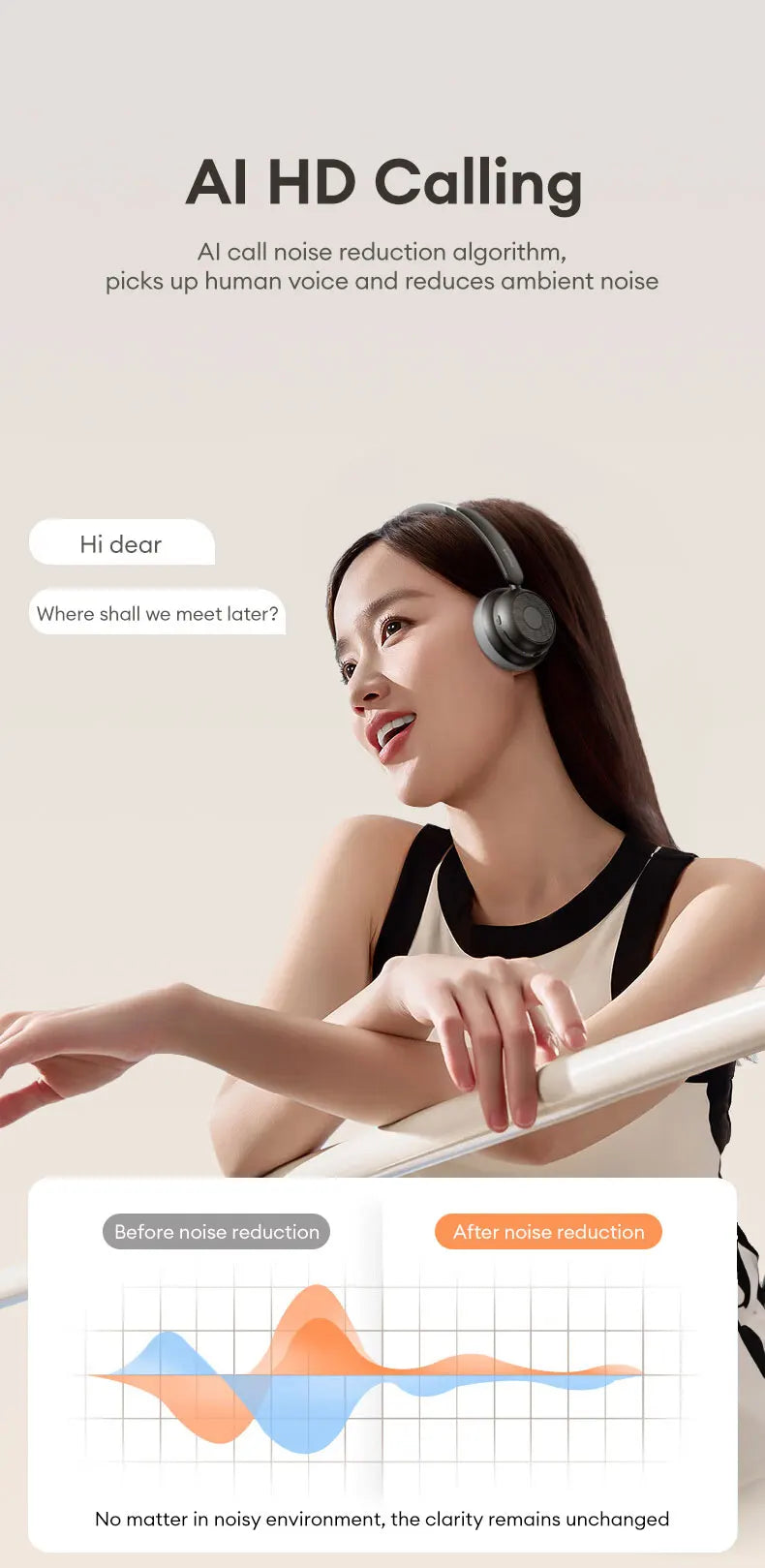 Choice Original Philips TAH1129 Bluetooth V5.4 Earphones Wireless Over The Ear Headset Noise Cancellation Gaming 60H Earbuds New