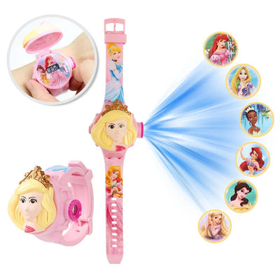 Disney Minnie Princess Elsa Children Watches For Girls Projection Super Hero Kids Digital Clock Wristwatches Gift Dropshipping