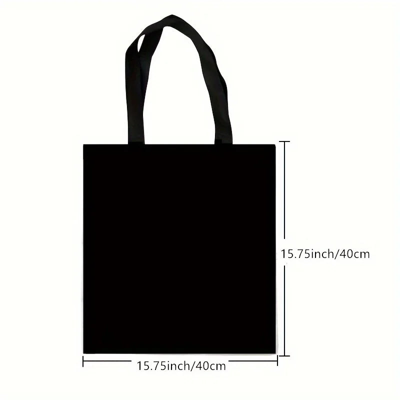 Retro Art Noble Black Cat Tote Bag, Fashionable Shoulder Bag, Daily Lightweight Shopping Bag Linen Fabric 40X40CM Handbag