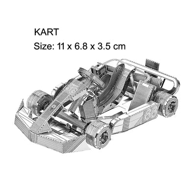 Land vehicle 3D Metal Puzzle KART Tank model DIY Laser Cut Jigsaw Model For Adult kid Educational Toys Desktop decoration