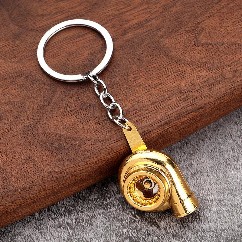 Creative Gear Head Keychain Speed Gearbox Keyring for Car Key Turbo Hub Brake Disc Pendant Shock Absorber Keys New Wholesale