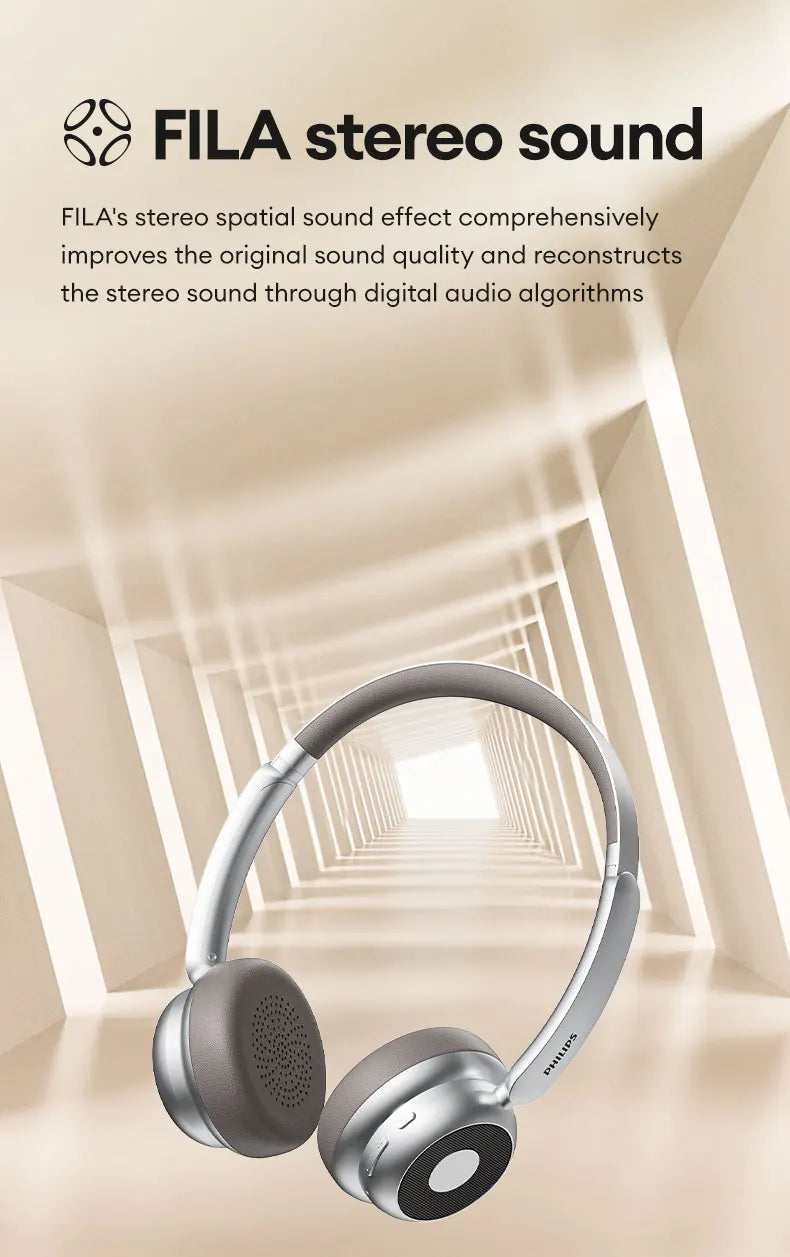 Choice Original Philips TAH1129 Bluetooth V5.4 Earphones Wireless Over The Ear Headset Noise Cancellation Gaming 60H Earbuds New