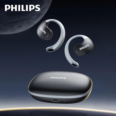 New Philips TAT2708 OWS Wireless Bluetooth Waterproof Earphones 120H Long Battery Life Headset ENC Call Noise Cancelling Earbuds