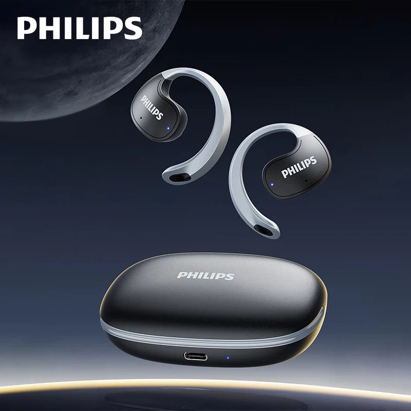 Philips TAT2708 OWS Wireless Bluetooth Earphones Noise Cancelling Game Headset Long Endurance Waterproof Sport Earbuds With Mic