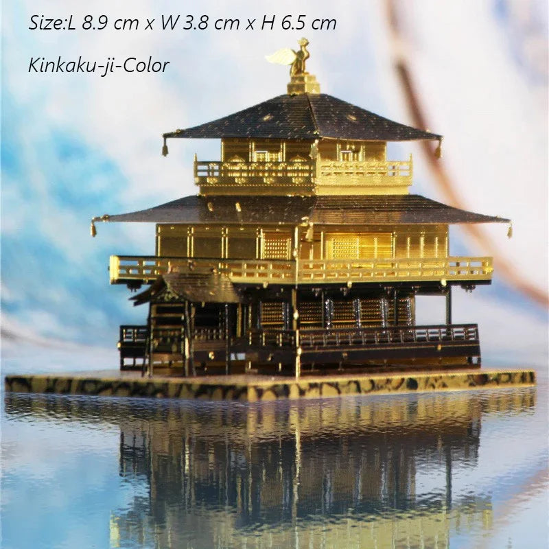 3D Metal Puzzle Yue Yang Tower Chinese Classical Architecture Assembly Model Kits DIY Laser Cut Jigsaw Puzzle Toy For Kids Adult