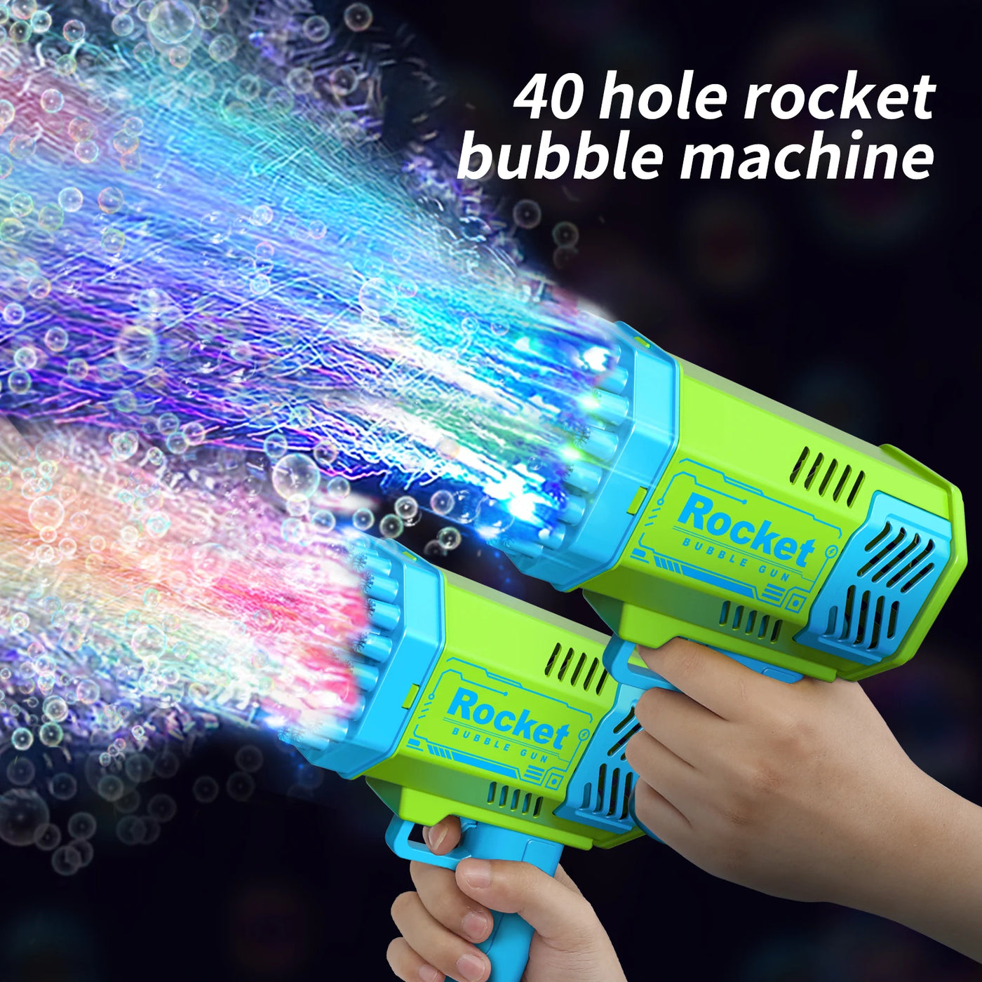 40 Hole Bubble Gun Outdoor Wedding Atmosphere Unisex Birthday Gift (Excluding Bubble Liquid and Battery)