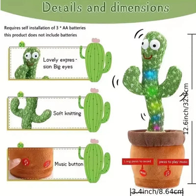 1 Piece -Talking And Dancing Cactus Toy For Baby Boys And Girls,Singing Imitation Recording,Gift That Can Talk To You Repeatedly