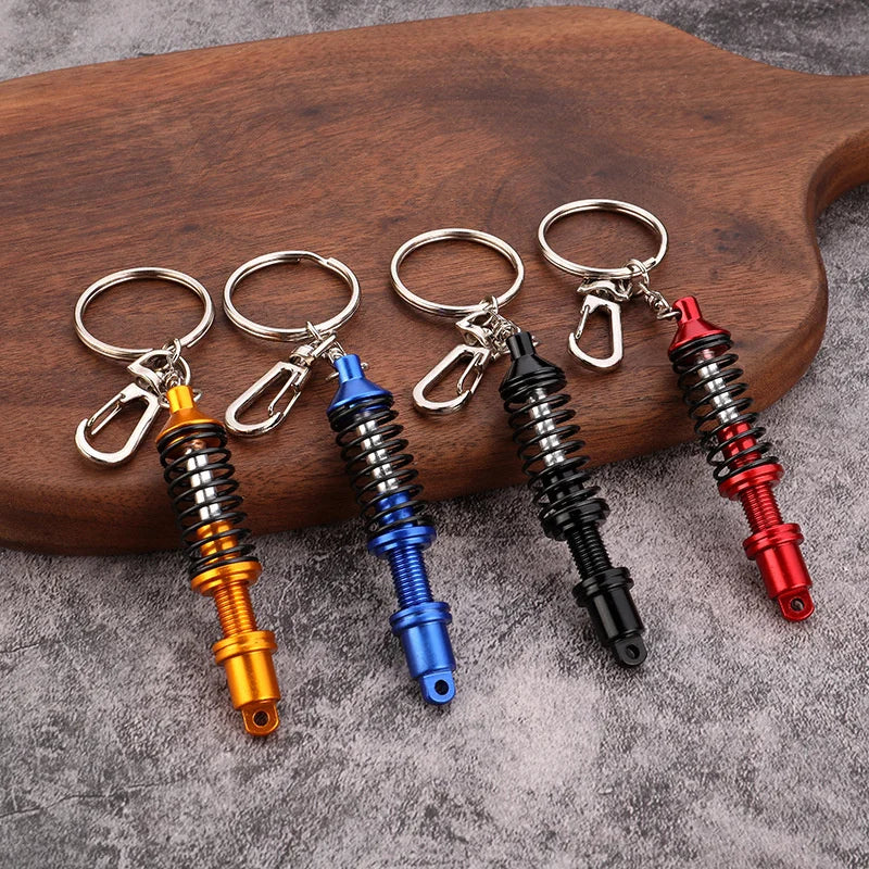 Creative Gear Head Keychain Speed Gearbox Keyring for Car Key Turbo Hub Brake Disc Pendant Shock Absorber Keys New Wholesale