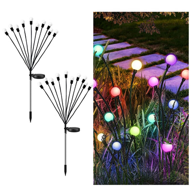 1pc 6/8/10LED Pack Solar Firefly Lights,Upgraded Solar Garden Lights Outdoor Waterproof Solar Swaying Landscape Outdoor Lights