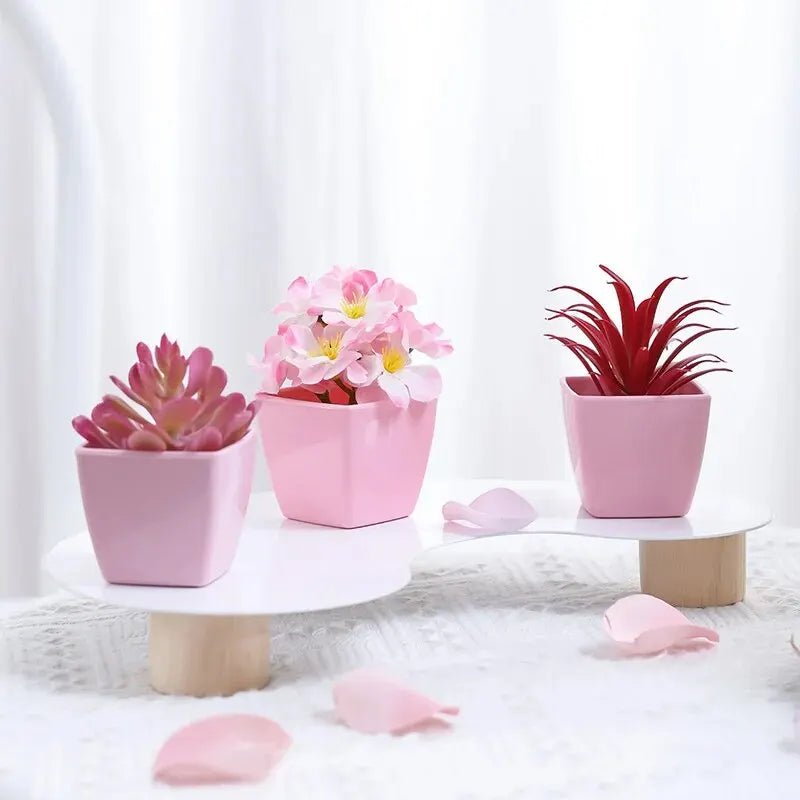 2024 Artificial Flower Potted Plant, Used Year-Round For Home, Bedroom, Study, Office Desktop Shelf Decoration