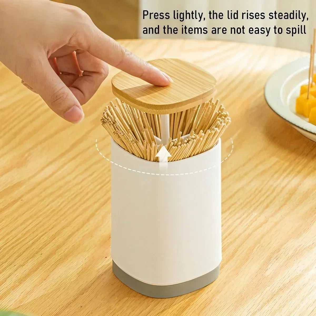 Toothpick Box Semi-automatic Toothpick Holder Home Personalized Creative Cotton Swab Box Toothpick Box Storage Box