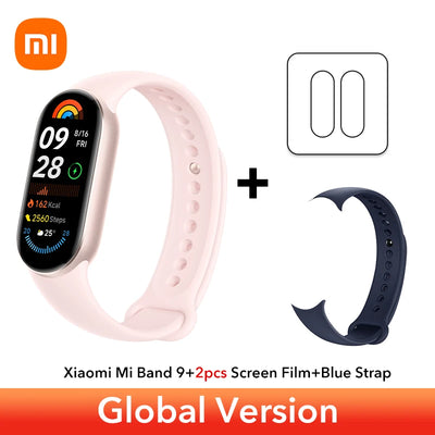 إصدار عالمي سريع الشحن من Xiaomi Smart Band 9 مقاس 1.62 بوصة AMOLED 150+ وضع رياضي عمر بطارية 21 يومًا * مراقبة النوم SpO2 * سوار