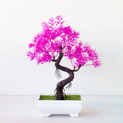 Garden Arrangement Ornaments Plastic Plants Bonsai Small Tree Pot Fake Plant Potted Flower Home Room Table Decoration