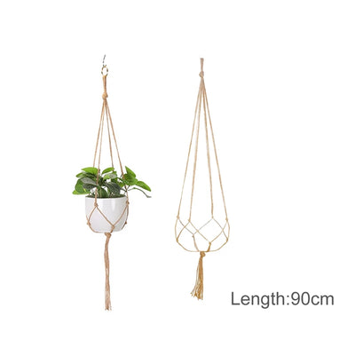 Hanging Plant Handmade Macrame Plant Hanger Flower Pot Planter Hanger Wall Decor Courtyard Garden Hanging Planter Hanging Basket